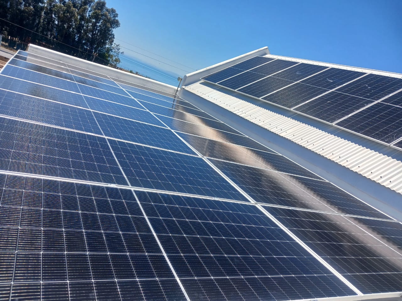 Residential rooftop solar installation with ocean views — Western Cape